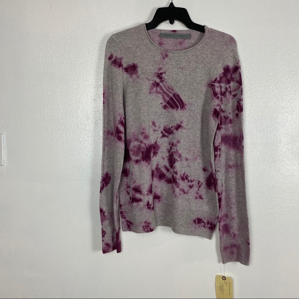 RAQUEL ALLEGRA Tie Dye Cashmere Slim Sweater Pink - Picture 8 of 15